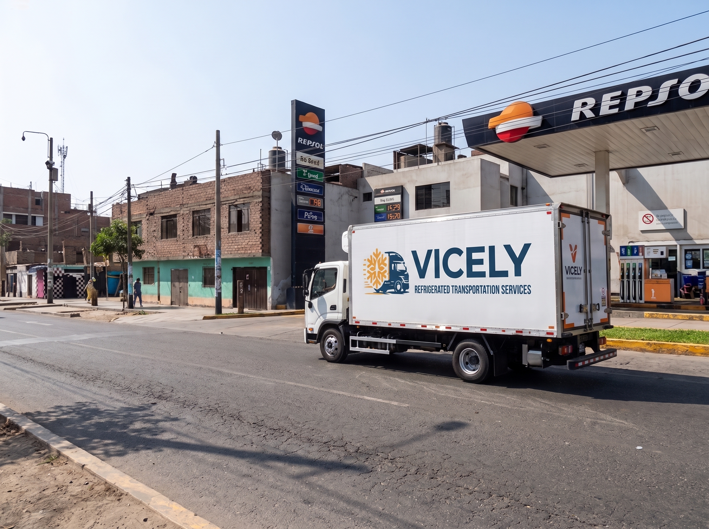 Camión de Vicely en ruta